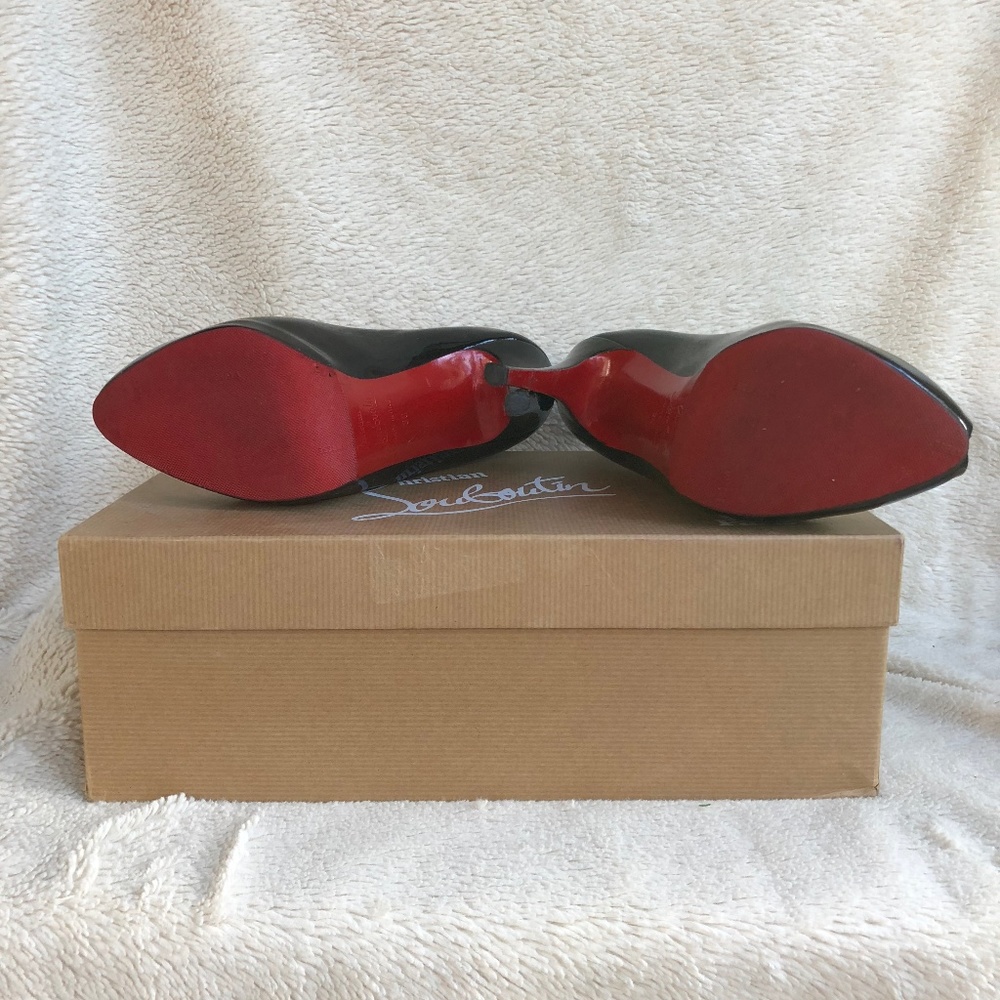 Sz 38 Open Clic 120 Patent Leather Peep Toe - Picture 6 of 7